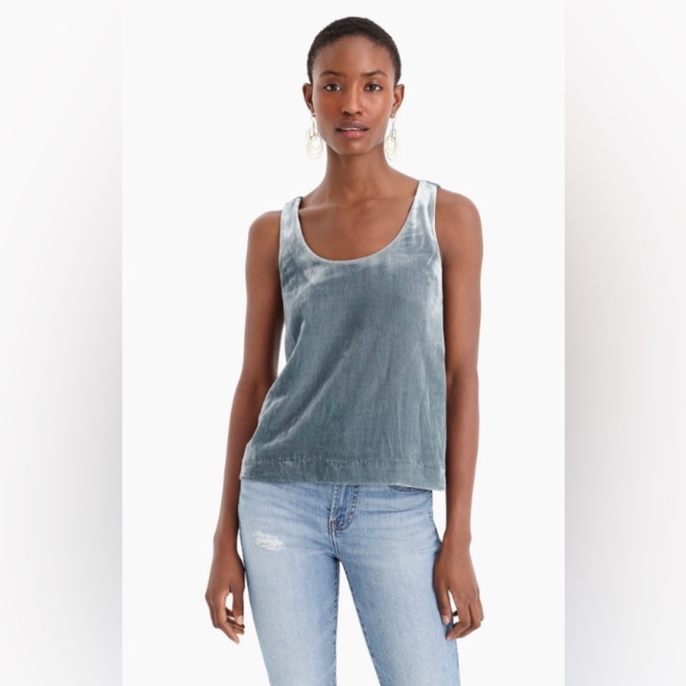 J.Crew Velvet Grey Tank Top Size 6